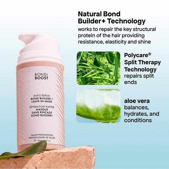 BONDI BOOST Rapid Repair Bond Builder+ Leave-In Hair Mask Damaged Hair 3.38 oz - Picture 9 of 11